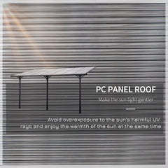 Outdoor Pergola with Adjustable Height, 14ft x 10ft Outdoor Hardtop Pergola Gazebo, Restaurants & Homes, Grey