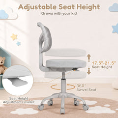 Kids Desk Chair with Adjustable Height-Gray
