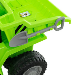 12V Kids Ride On Dump Truck with Electric 33 Degree Tipping Bed and Parent Remote, Green