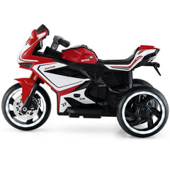 6V 3 Wheel Kids Ride On Sportsbike with All Terrain Wheels and 15 Degree Climbing Claim, Red