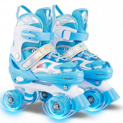Kids Roller Skates for Girls Boys with Light-up Wheels and Safety Protection-Navy