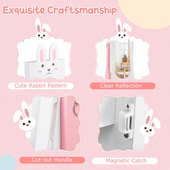 Kids Room Furniture Set with Princess Vanity Table and Chair-White