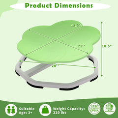 Kids Sensory Swivel Chair Cat Claw 360° Spinning Chair with Non-Slip Metal Base-Green