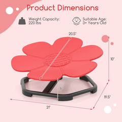 Kids Sensory Swivel Chair Elephant Petal 360° Spinning Chair-Red