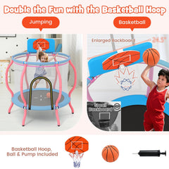Kids Trampoline Indoor & Outdoor Pumpkin Trampoline-Pink