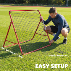 Soccer Rebounder Net, 3.5 x 3ft Easy Setup Bounce Back Net with 5 Adjustable Angles