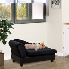 Pet Sofa Dog Couch Chaise Lounge Pet Bed with Storage Function Small Sized Dog Various Cat Sponge Cushioned Bed Lounge, Light Grey