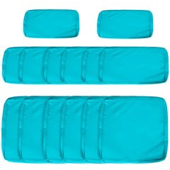 Outdoor 14pc Patio Rattan Sofa Set Cushion Polyester Cover Replacement Set - No Cushion Included Beige