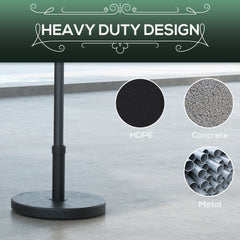 33 lbs Concrete Parasol Base, Heavy Duty Patio Umbrella Stand, 18.3" Round Garden Parasol Holder, Black