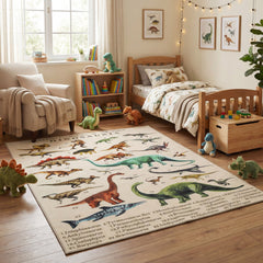 Large Play Mat 79" x 59", Crawling Mat for Toddlers, Living Room and Bedroom with Dinosaur Pattern