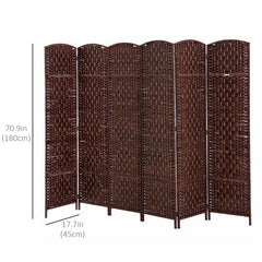 6ft Folding Room Divider, 3 Panel Wall Partition with Wooden Frame for Bedroom, Home Office, Natural