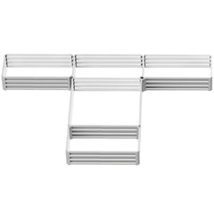 Steel Raised Garden Bed, Set of 5 Large Box Planters for Outdoor Plants Vegetables Flowers Herbs, 8x8x1ft, Black