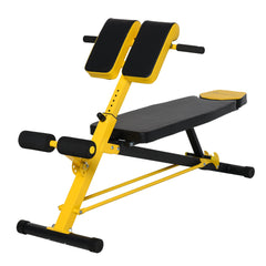 Adjustable Weight Bench Roman Chair Exercise Training Multi-Functional Hyper Extension Bench Dumbbell Bench Ab Sit up Decline Flat Black and Red