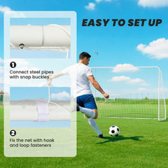 Soccer Goal, Soccer Net for Backyard, 10 x 4 ft, White