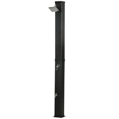 10.6 Gallons Solar Heated Shower with Free-Rotating Shower Head, Temperature Adjustment & Foot Shower