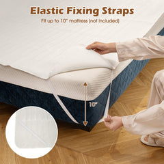 Machine Washable Electric Bed Warmer with Dual Controller 9 Heat Setting and 9-Hour Auto Off and Overheat Protection-King Size