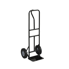 Metal Hand Truck Heavy-Duty 600 LBS Moving Dolly Cart with P-Handle and 10inch Rubber Wheels-Black