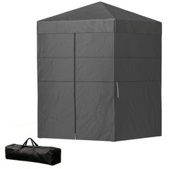 4 x 4 ft Compact Pop Up Canopy Tent, UPF 50+ Changing Room, Portable Instant Privacy Canopy with Mesh Window, Black