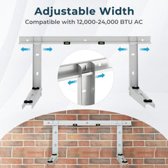 Mini Split Wall Mounting Bracket for 12000-24000 BTU Universal Ductless AC