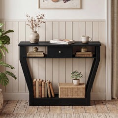 Modern Sofa Accent Table with Drawer