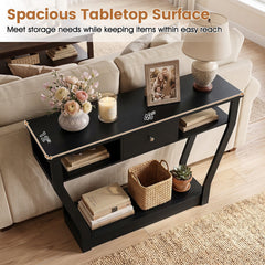 Modern Sofa Accent Table with Drawer