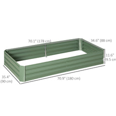 6' x 3' x 1' Raised Garden Bed with 2 Trellis Tomato Cages, Steel Frame Elevated Planter Box, Black