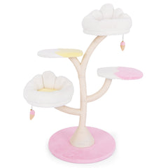 48.5 Inch Blossom Cat Tree with Two Removable Perches and a Round Base