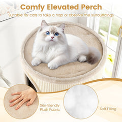Multi-level Cat House with Sisal Scratching Pad-Beige