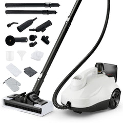 Multipurpose Steam Cleaner 1800W Portable Household Steamer with 61 oz Tank-Gray & White