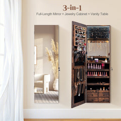 Multipurpose Storage Cabinet with 4 Drawers-Rustic Brown