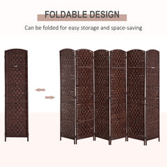 6ft Folding Room Divider, 3 Panel Wall Partition with Wooden Frame for Bedroom, Home Office, Natural