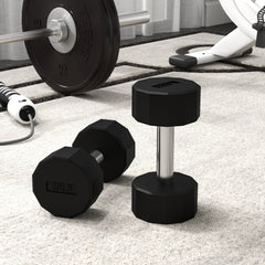 2 x 10lbs Dumbbells Set with Non-Slip Grip, Rubber Covered Weights for Men Women Home Gym Workout