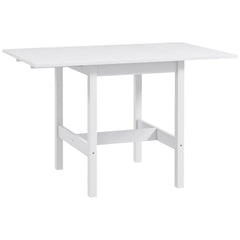 Solid Wood Kitchen Table, Farmhouse Drop Leaf Tables for Small Spaces, Folding Dining Table, Nature Wood