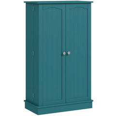 Freestanding Pantry Cabinet 41 Inch Kitchen Pantry with Spice Racks and Adjustable Shelves for Home Use, White