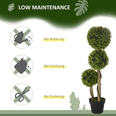 Set of 2 3FT Artificial Tree Bamboo Tree Fake Plants in Pot for Home Office Living Room Decor, Green