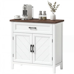 Modern Farmhouse Sideboard Buffet Cabinet with Adjustable Shelf, Storage & 2 Doors
