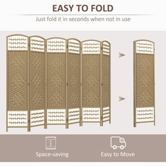 4 Panel Folding Room Divider, Portable Privacy Screen, Wave Fiber Room Partition for Home Office, Black