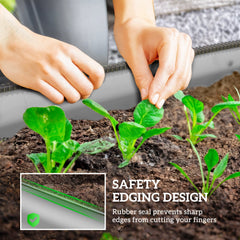 4.9 x 2 x 1ft Galvanized Raised Garden Bed Kit, Metal Planter Box with Safety Edging, Black