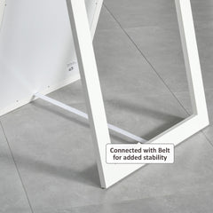 58" x 20" Full Length Mirror with Frame, Floor Standing Mirror, Rectangular Full Body Mirror for Bedroom, Living Room, Brown