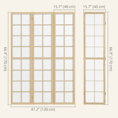 3 Panel Room Divider, 5.6 ft Folding Wall Divider Room Partition for Home Office, Bedroom, Black