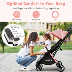 One-Hand Folding Portable Lightweight Stroller with Aluminum Frame