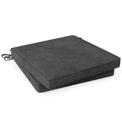 Outdoor Chair Cushion Set of 2 Waterproof Fade-Resistant Olefin Seat Cushions-Gray