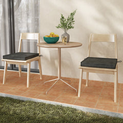 Outdoor Chair Cushion Set of 2 Waterproof Fade-Resistant Olefin Seat Cushions-Gray