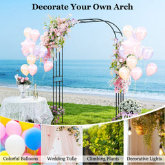 Outdoor Metal Garden Arch Trellis for Climbing Plants Grape Vine Flower