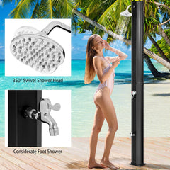 Outdoor Solar Heating 7.2 Ft Adjustable Shower Head