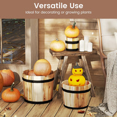 Outdoor Wooden Planter Box with Drainage Holes Set of 3