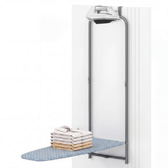 Over the Door Ironing Board Space-Saving Metal Hanging Ironing Board-Black