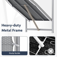 Over the Door Ironing Board Space-Saving Metal Hanging Ironing Board-Gray