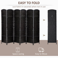 6ft Folding Room Divider, 3 Panel Wall Partition with Wooden Frame for Bedroom, Home Office, Natural