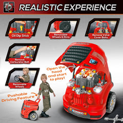 Smart Truck Engine Toy Set for Kids - Mini Car Service Station, Kids Tool Set Included, Suitable for 3-5 Years Old